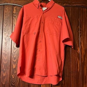 Mens Columbia Short Sleeve Button Up Shirt